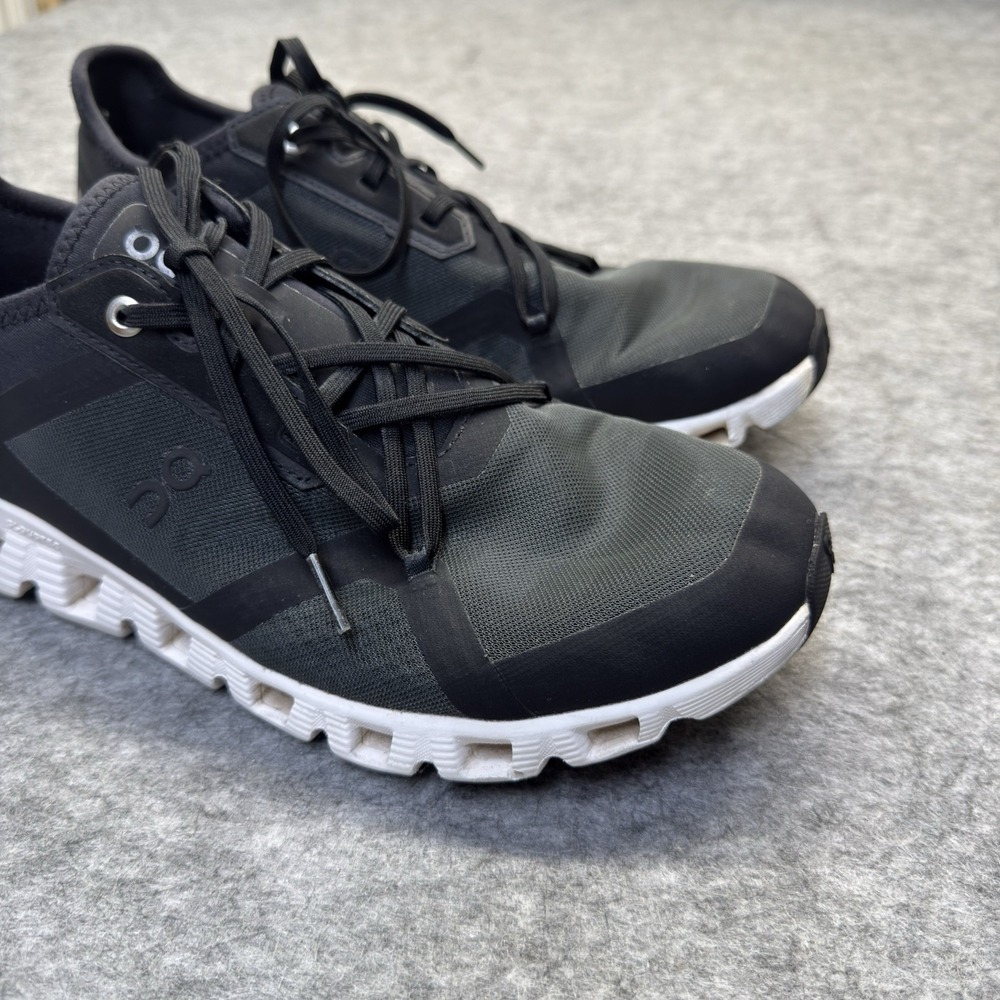 On Cloud X Running Shoes Mens 9.5 Black White Mesh Lightweight CloudTec
